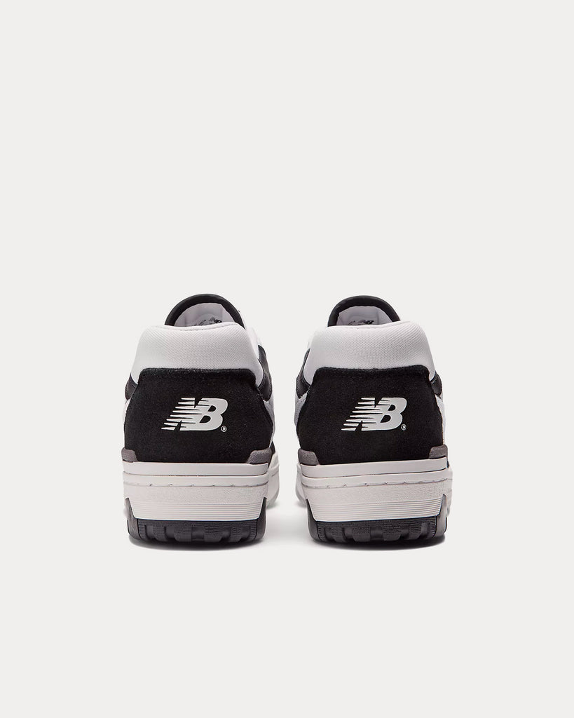 550 White with Black & Rain Cloud Low Top Sneakers