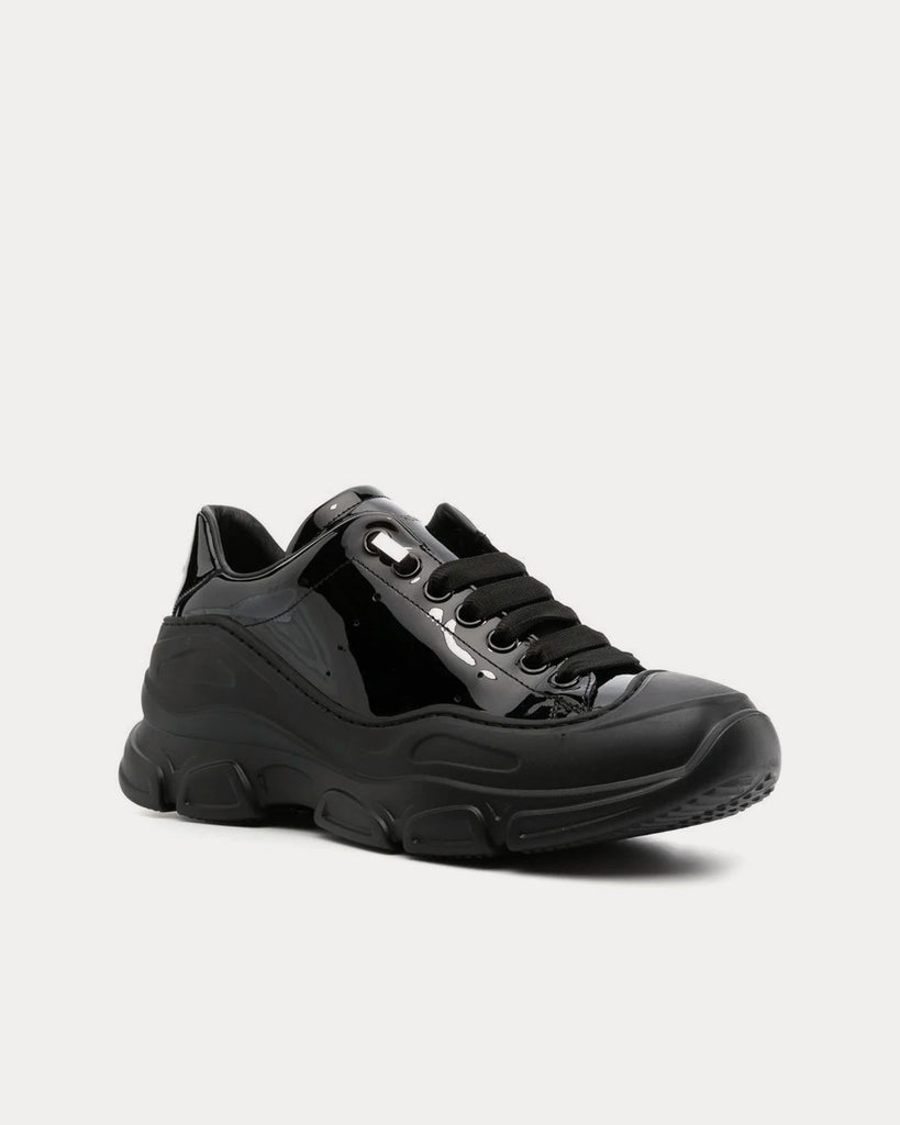 Evolve Patent Leather Black Low Top Sneakers