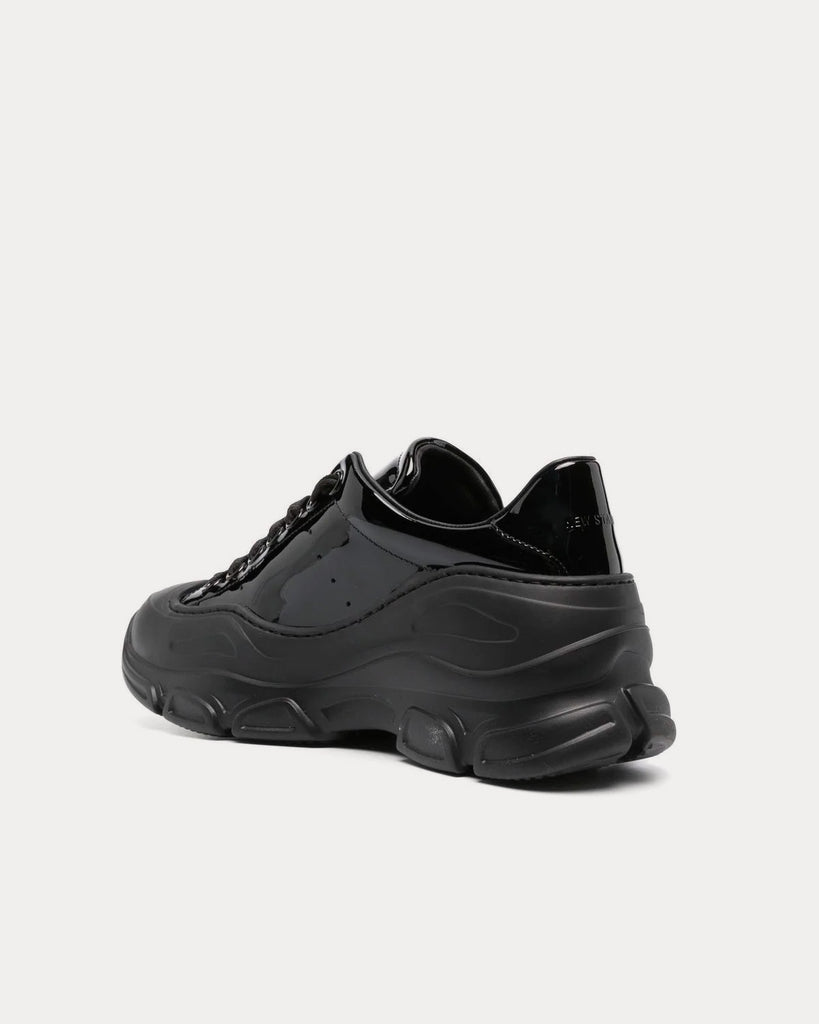 Evolve Patent Leather Black Low Top Sneakers