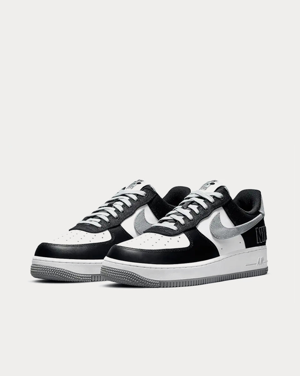 Nike Air Force 1 EMB '07 LV8 Black / Silver Low Top Sneakers