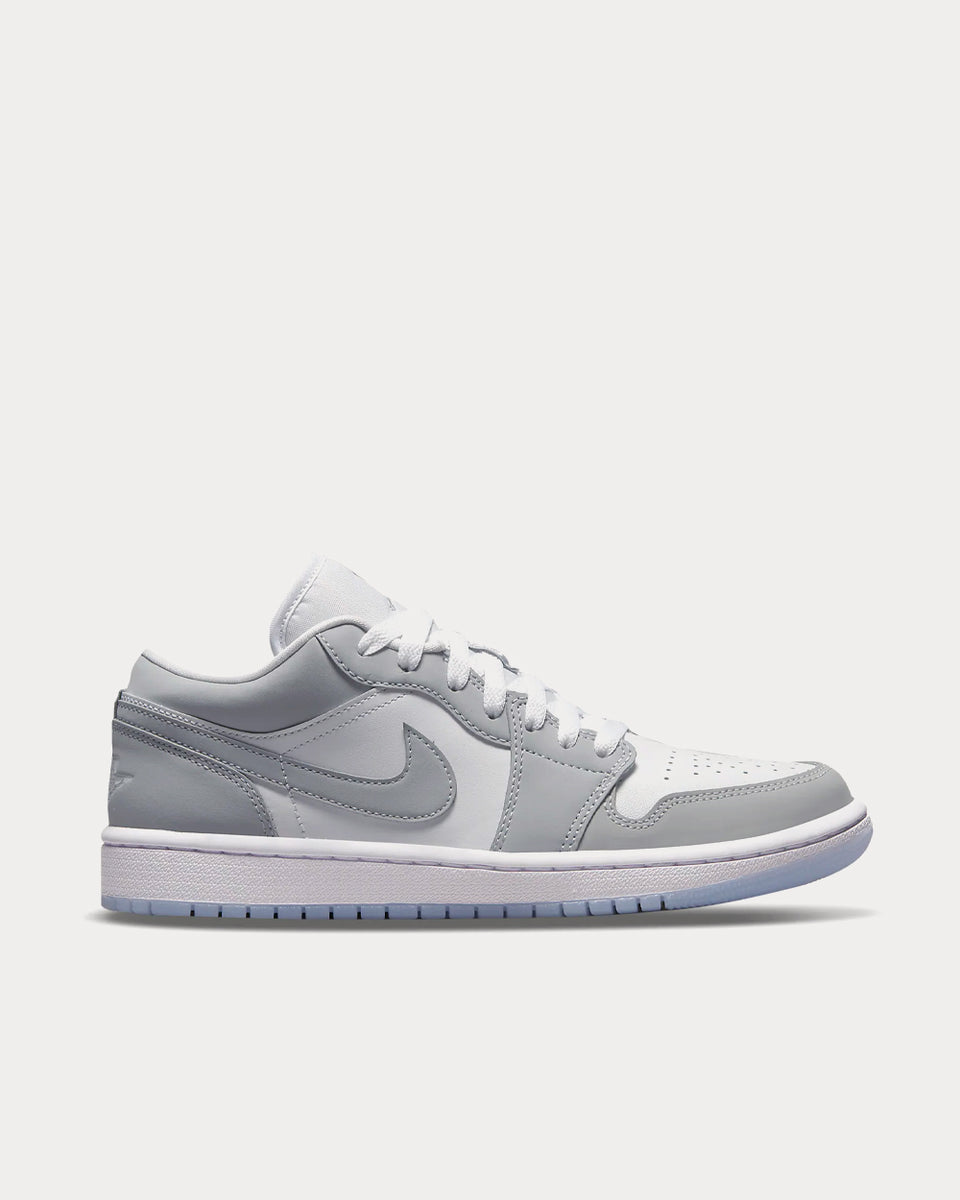 Jordan Air Jordan 1 Low White / Aluminium / Wolf Grey Low Top Sneakers - Sneak in Peace