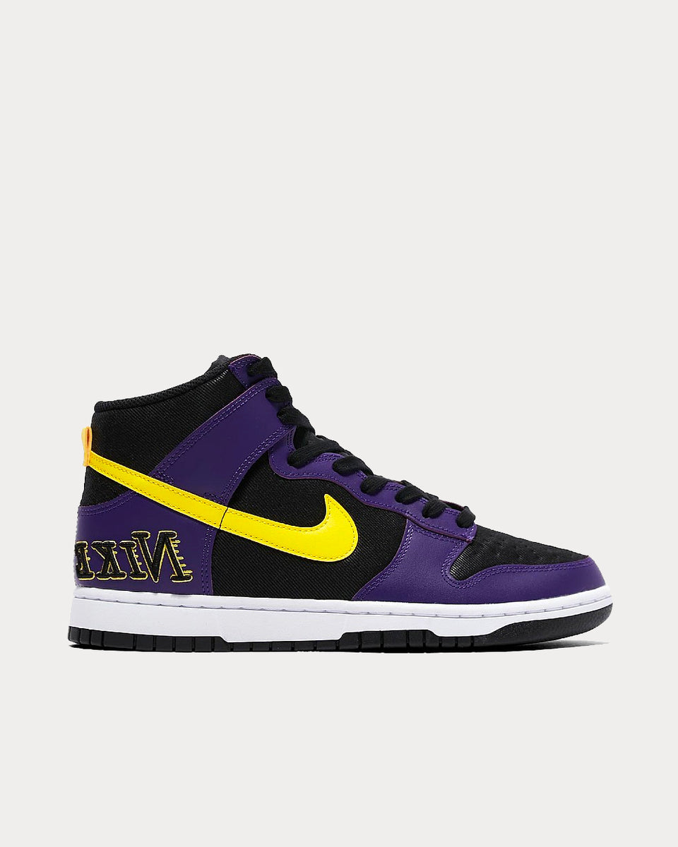 Nike Dunk Hi EMB Lakers Black / Opti Yellow-Court / Purple High Top  Sneakers - Sneak in Peace