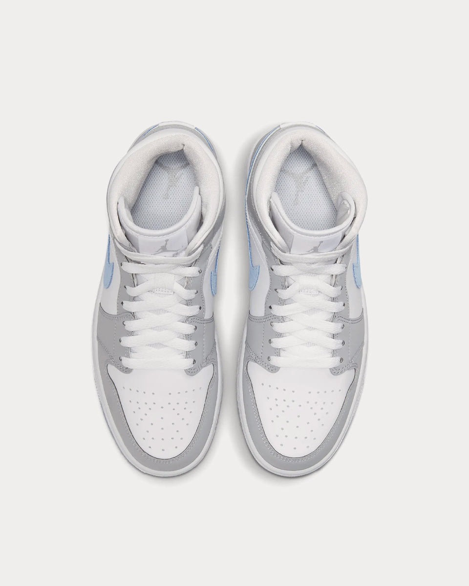 AIR JORDAN 1 MID (WHITE/WHITE-WOLF GREY) –