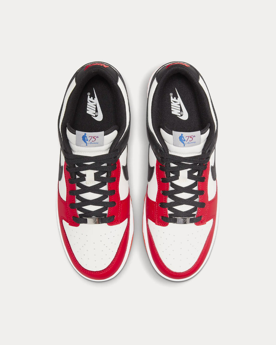 Nike Dunk Low Retro Diamond Anniversary Sail Black Chile Red Black