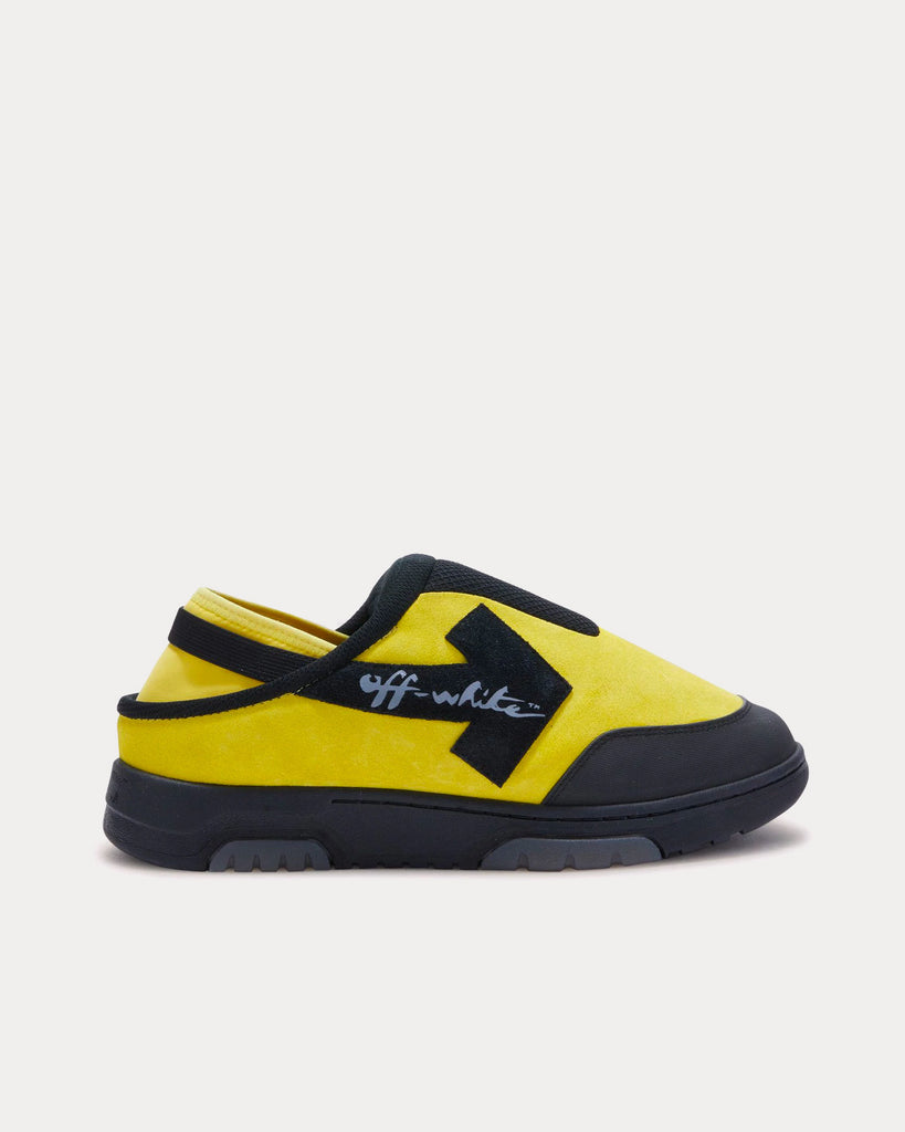 Mule Out Of Office Yellow / Black Slip Ons