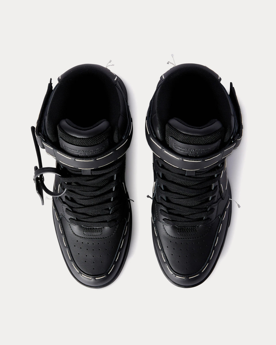 Off-White Black Leather High Top Sneakers main image 0