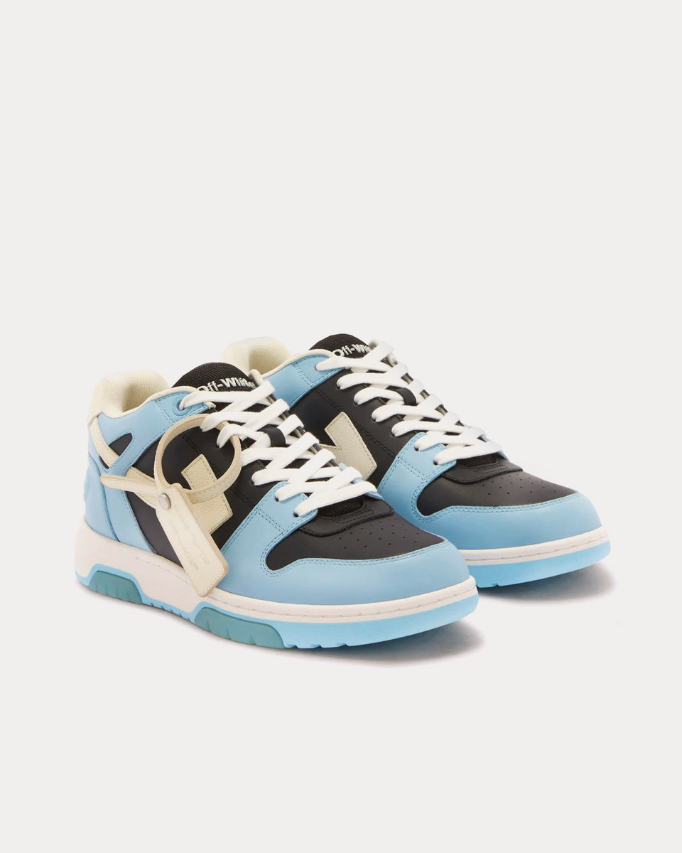 Off-White Out Of Office Calf Leather Light Blue / Pristine Low Top Sneakers  - Sneak in Peace