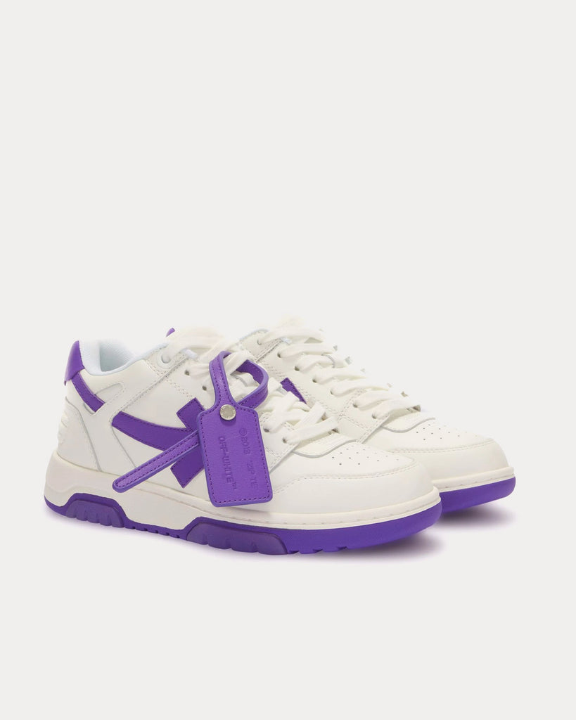Out Of Office Calf Leather White / Violet Low Top Sneakers