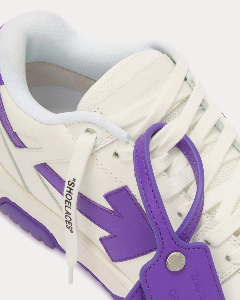 Out Of Office Calf Leather White / Violet Low Top Sneakers