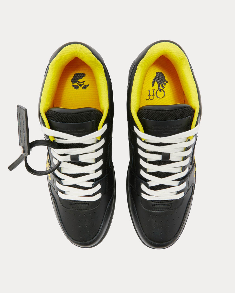 Off-White Out Of Office Ooo Black / Yellow Low Top Sneakers