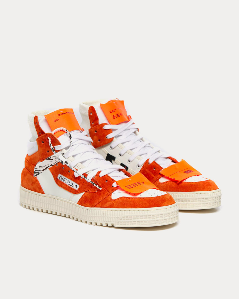 off white white and orange sneakers