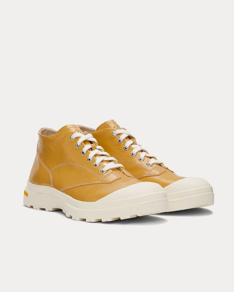 Tar Dip Yellow Mid Top Sneakers