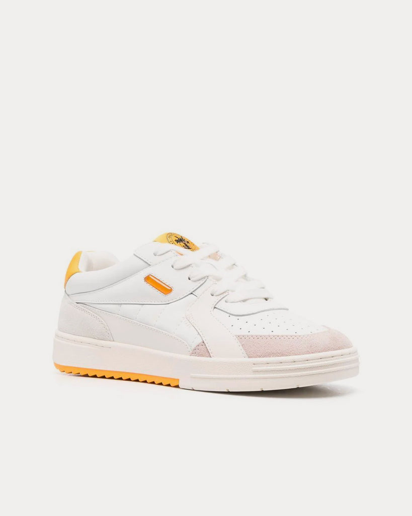 University White / Yellow Low Top Sneakers