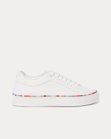 Paul Smith Basso with Swirl Rand White Low Top Sneakers