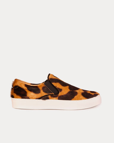 Penelope Chilvers Eden Tortoiseshell Pony Brown Slip On Sneakers