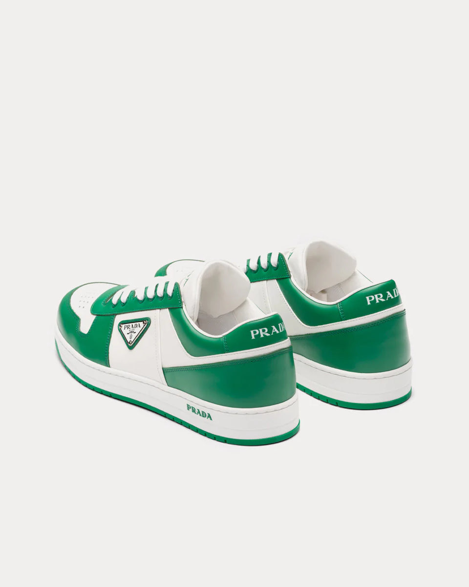 Prada Downtown Leather White Mango Low Top Sneakers Sneak in Peace