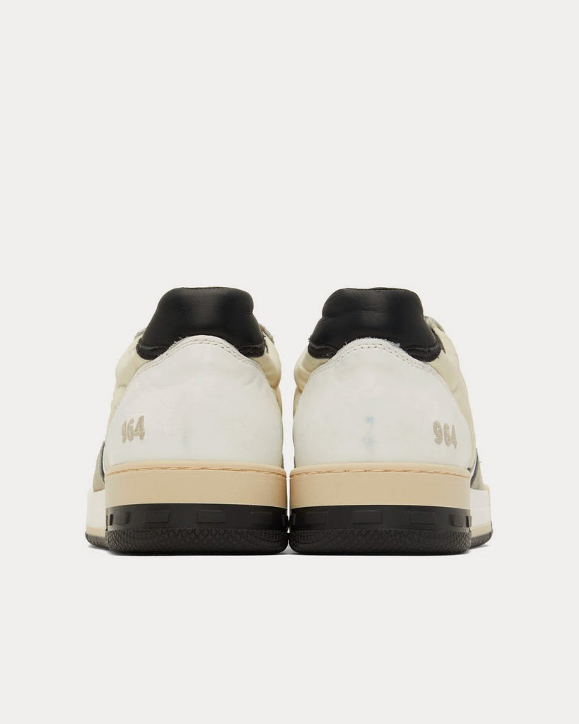 Racing White / Black / Beige Low Top Sneakers