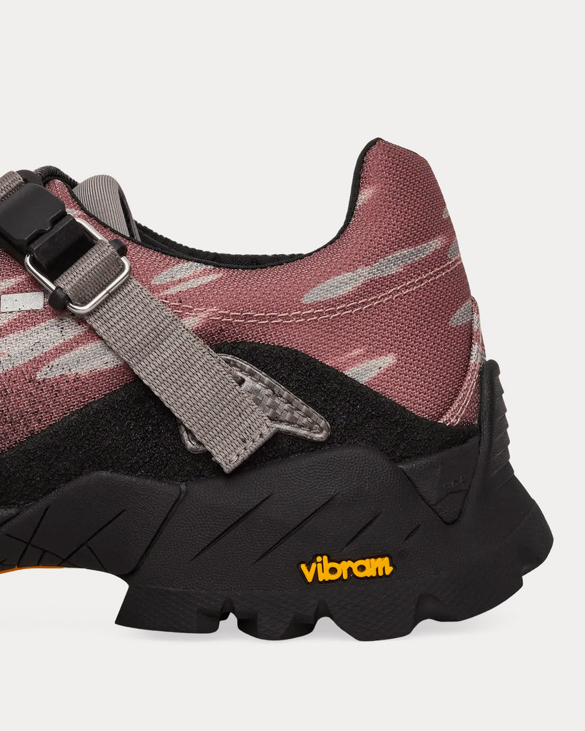 Minaar Burnt Red / Black Low Top Sneakers