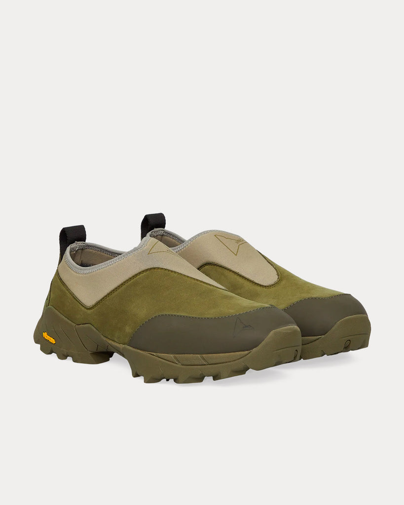 Military / Taupe Slip On Sneakers