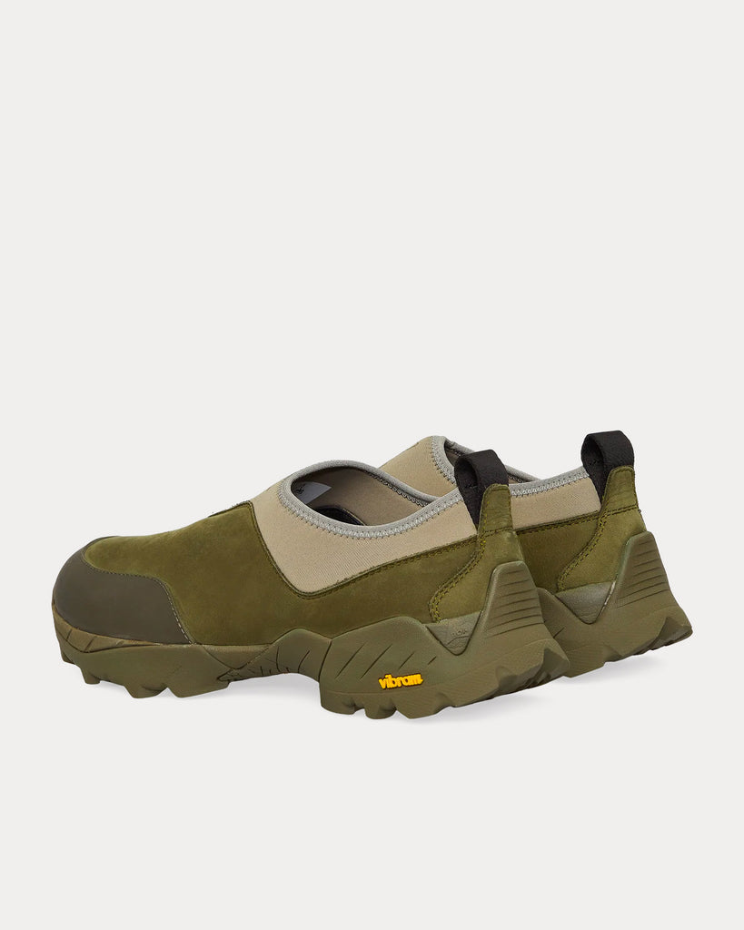 Military / Taupe Slip On Sneakers