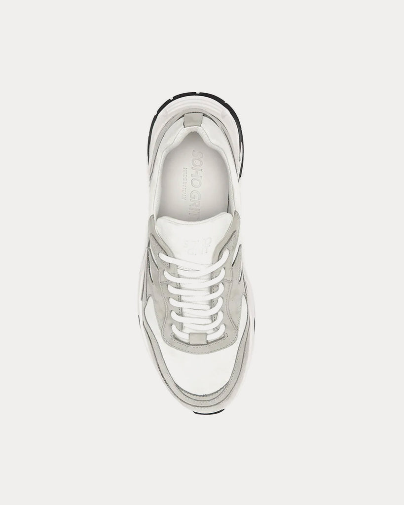 The Hollen White / Grey Low Top Sneakers