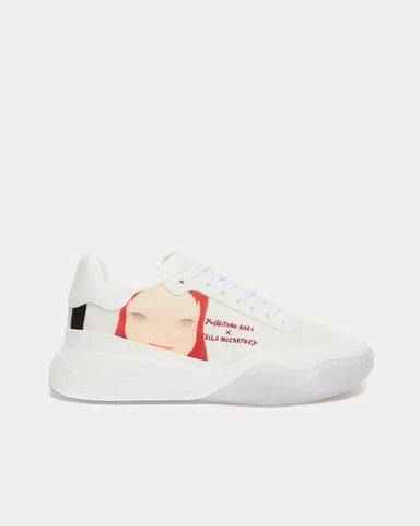Stella McCartney x Yoshitomo Nara Loop Twins Print White / Blush Low Top Sneakers