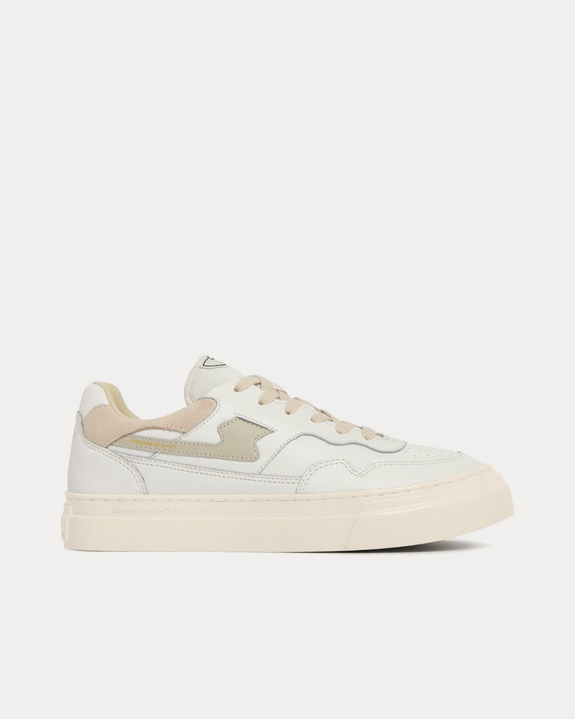 Pearl S-Strike Leather White / Putty Low Top Sneakers