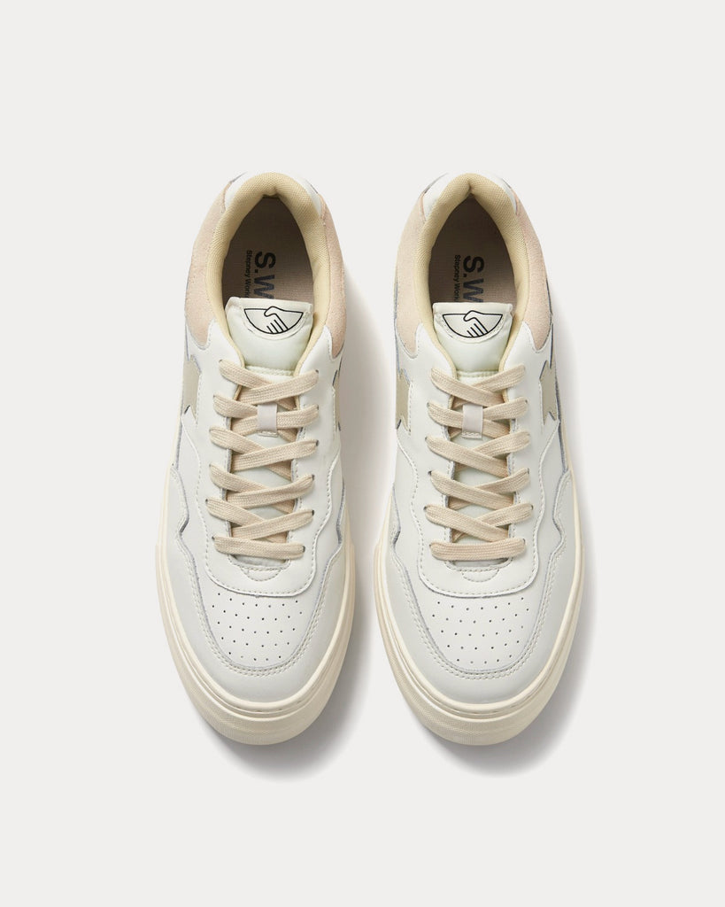 Pearl S-Strike Leather White / Putty Low Top Sneakers