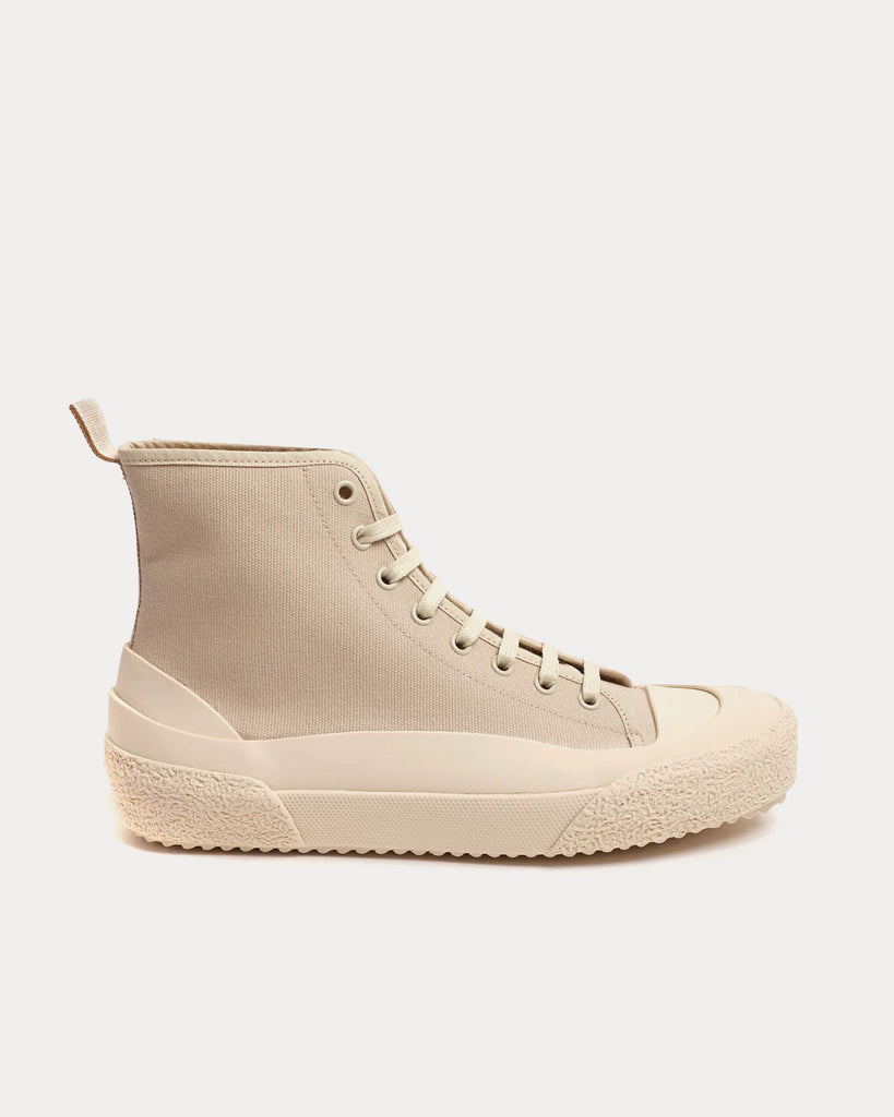 Numbers Canvas Dove High Top Sneakers