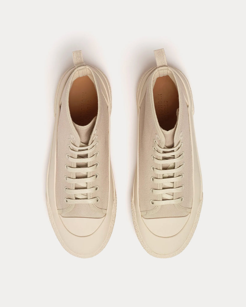 Numbers Canvas Dove High Top Sneakers