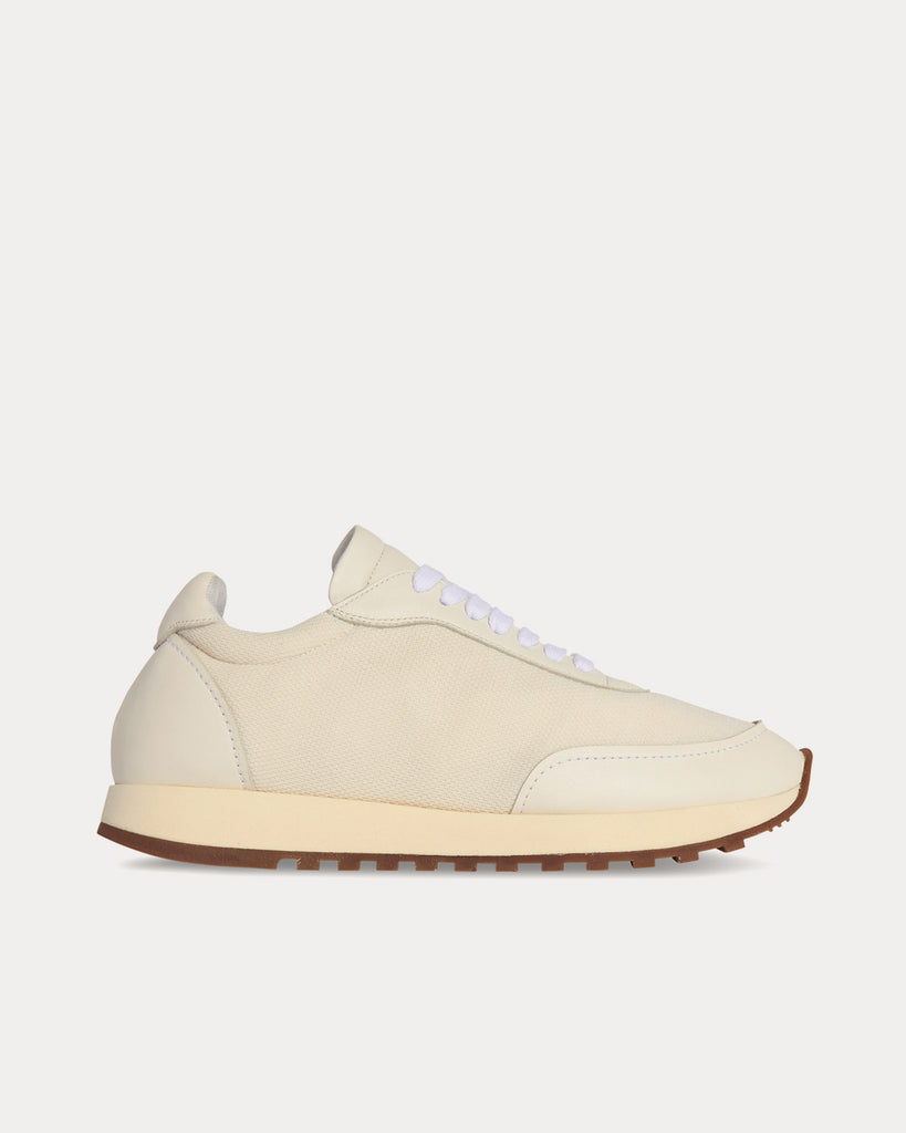 Owen Runner in Leather & Mesh Mink Low Top Sneakers