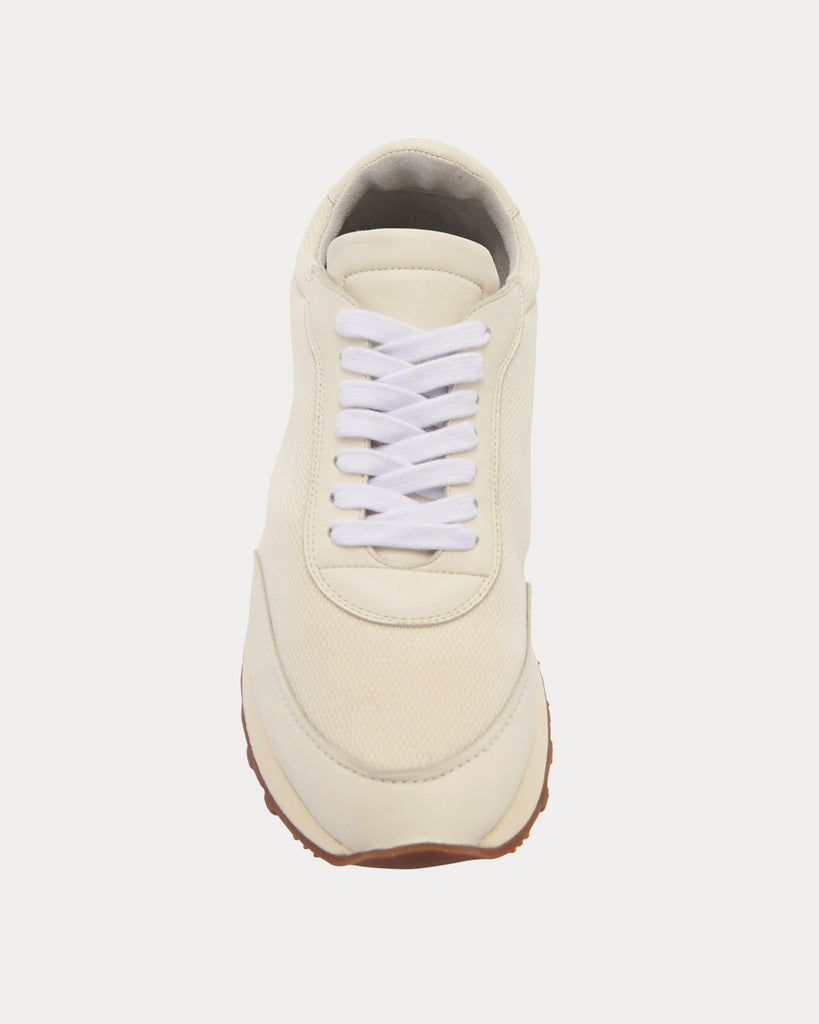 Owen Runner in Leather & Mesh Mink Low Top Sneakers