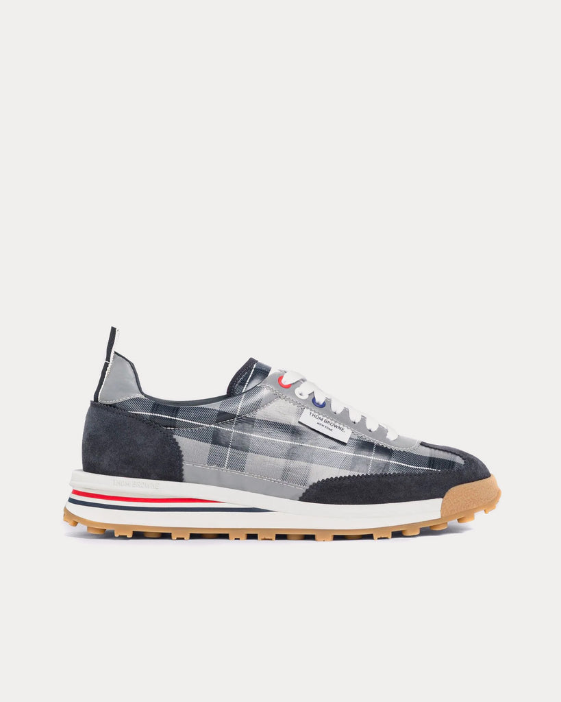 Tech Runner Tartan Shiny Navy Low Top Sneakers