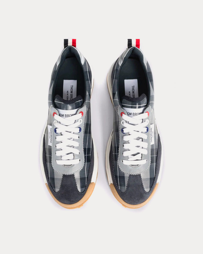 Tech Runner Tartan Shiny Navy Low Top Sneakers