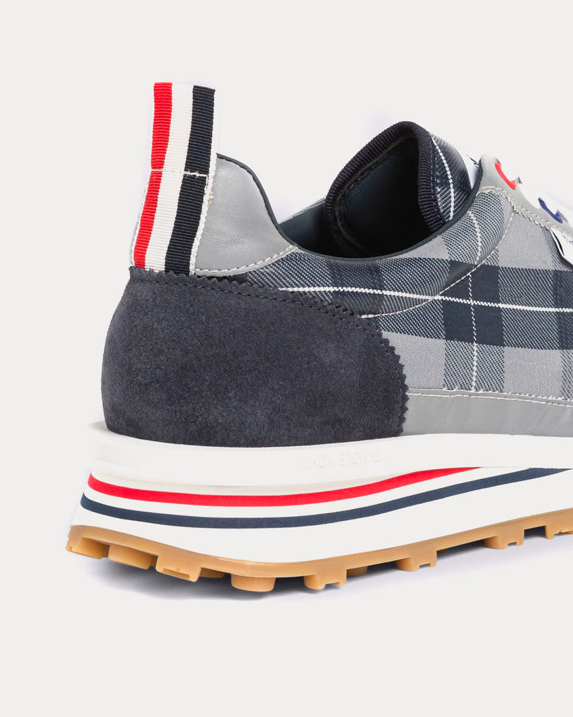 Tech Runner Tartan Shiny Navy Low Top Sneakers