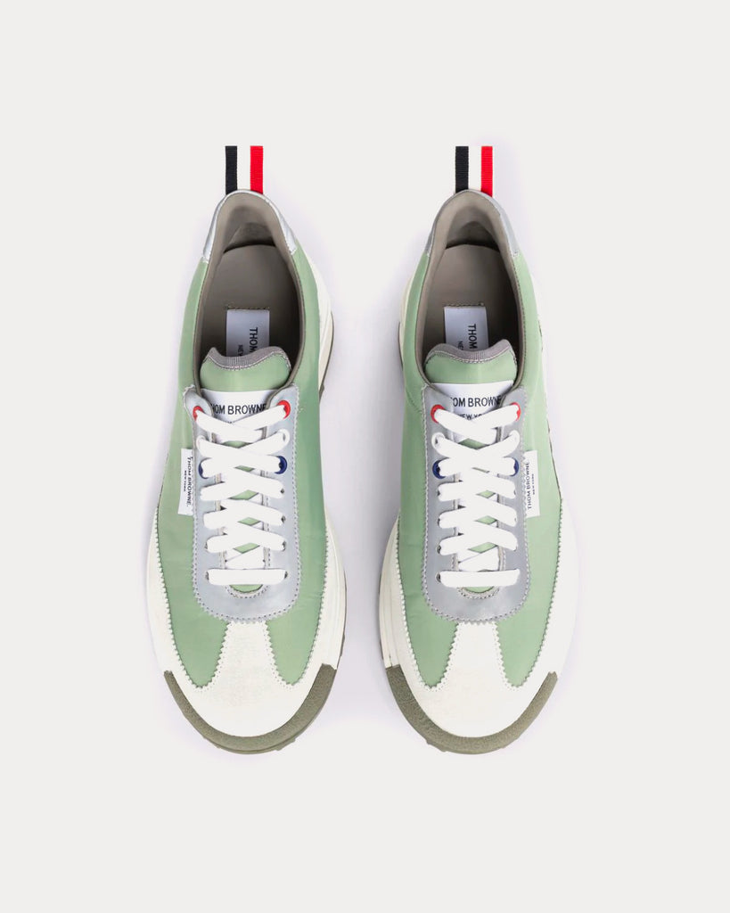 Tech Runner Reflective Nylon Green Low Top Sneakers