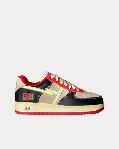 Show by Tre Showboat V1 Cream / Brown / Burgundy / Red Low Top Sneakers