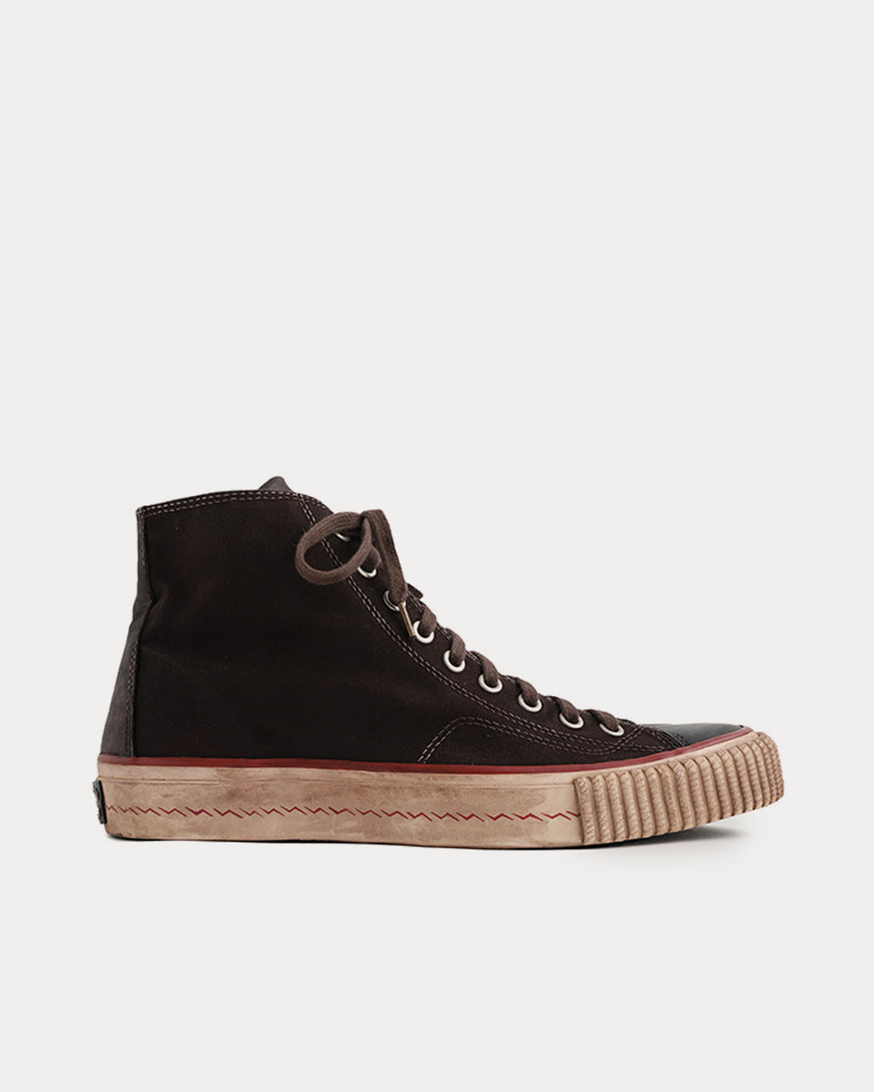 Visvim Skagway Hi Canvas Naturally Died Mud High Top Sneakers Sneak