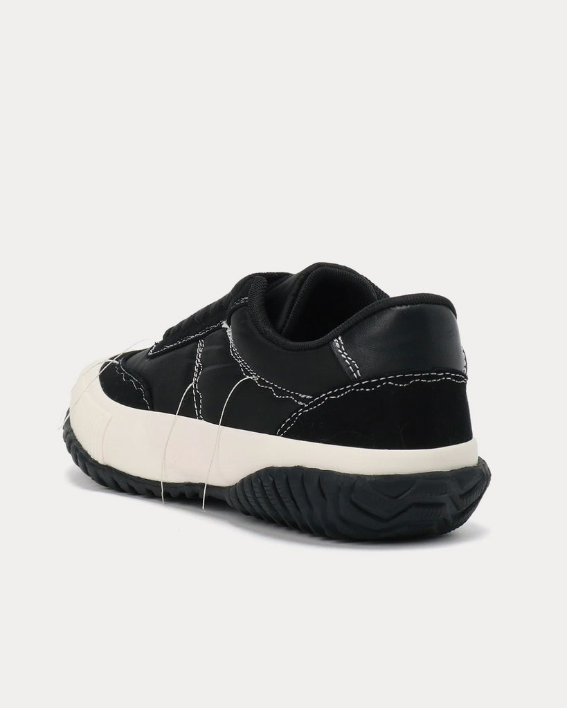 Y's Ox Rough Stitch Black / White Low Top Sneakers