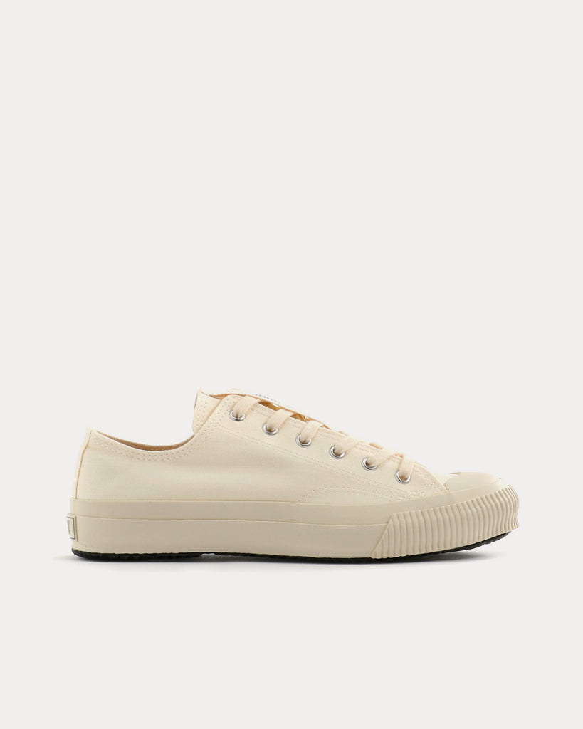 Y's Classic Cotton Canvas White Low Top Sneakers