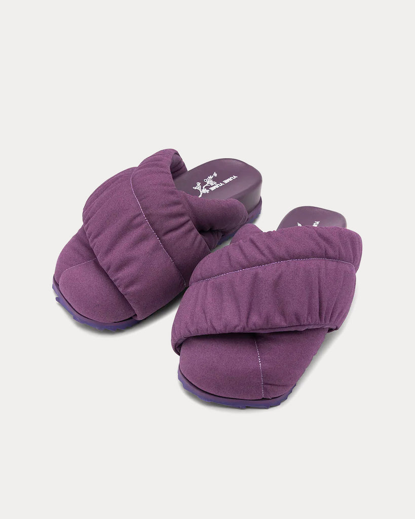 Tent Suede Mule Purple Slip Ons
