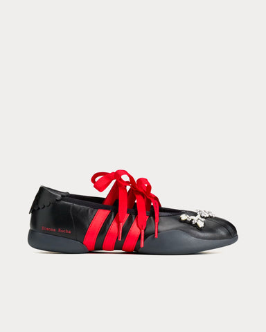 Adidas x Simone Rocha Taekwondo Ballerina Core Black / Better Scarlet / Core Black Slip On Sneakers
