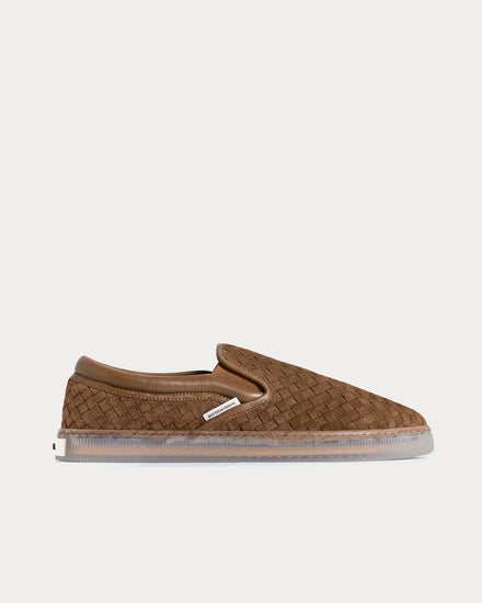 Bottega Veneta Serena Dark Caramel Slip On Sneakers - 1