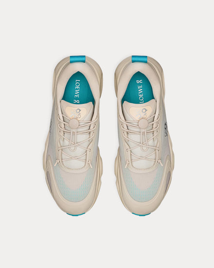 On Running x Loewe Cloudsolo Sand / Turquoise Low Top Sneakers - 2