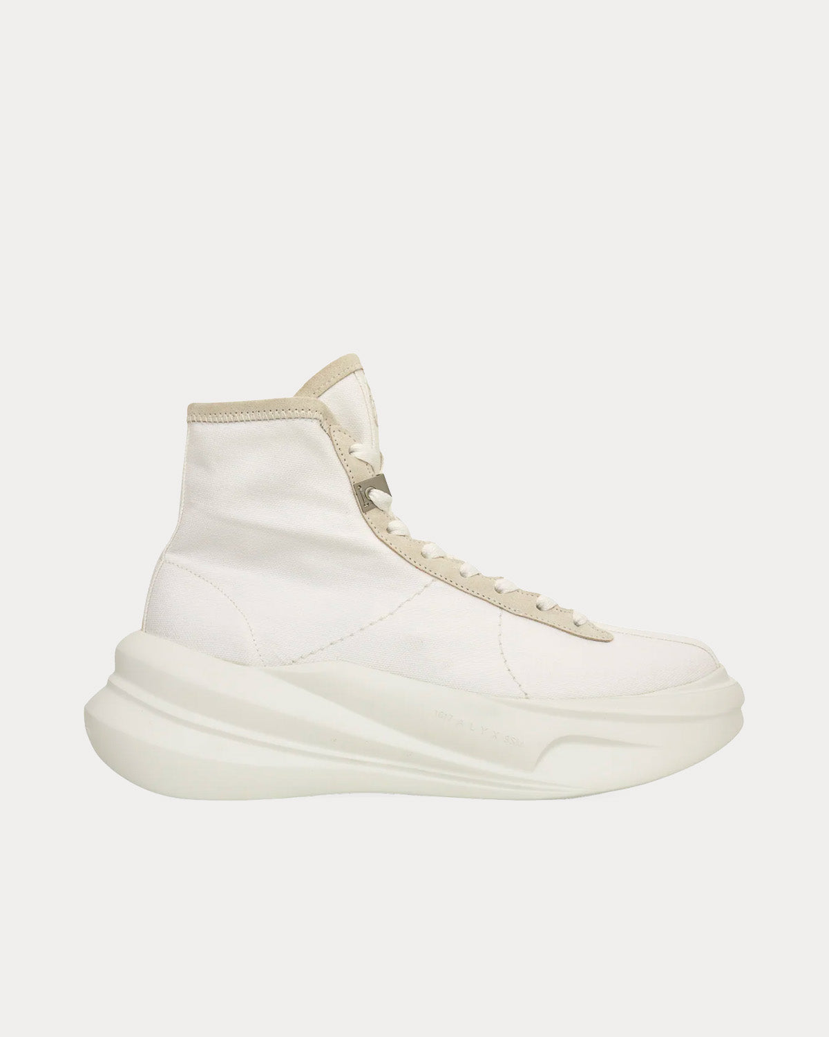 1017 ALYX 9SM Unisex Aria Canvas White High Top Sneakers