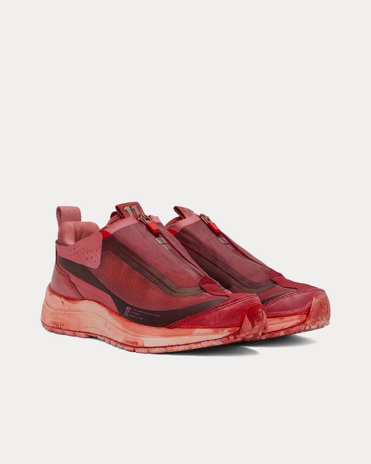 Salomon x 11 By Boris Bidjan Saberi - Bamba 2 Red Low Top Sneakers