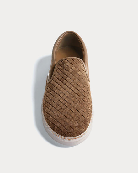 Bottega Veneta Serena Dark Caramel Slip On Sneakers - 2