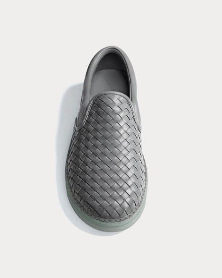Bottega Veneta Serena Obsidian Grey Slip On Sneakers - 2