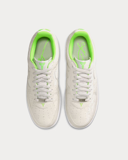 Nike Kobe Air Force 1 Low Vast Grey / White / Electric Green Low Top Sneakers - 6