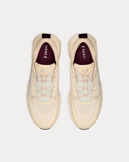 On Running x Loewe Cloudsolo Sand / Burgundy Low Top Sneakers - 2